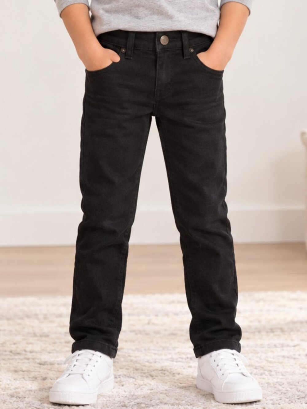 True Indigo Black Skinny Jeans Boy Size 5 Classic 5 Pocket